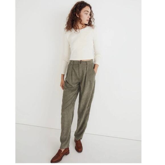 NWT Madwell Corduroy High-Rise Tapered Pants Distant Surplus 6 Preppy Academia - Picture 1 of 14